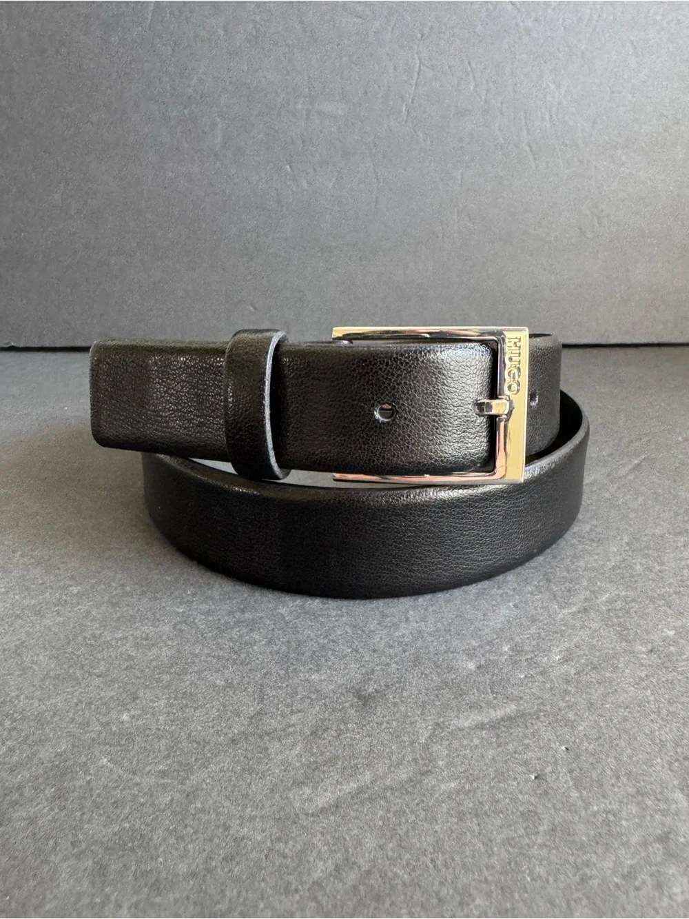 Hugo Boss Black Leather Belt‎ Handmade Unisex Mens 38